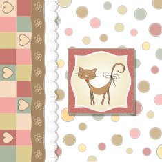 birthday card with funny cat N6