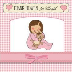little baby girl play with her teddy bear toy N22