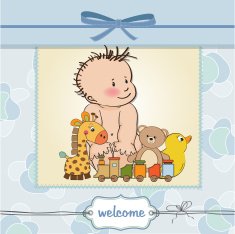 Baby boy shower card N33