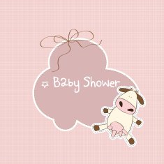 new baby announcement card with cow