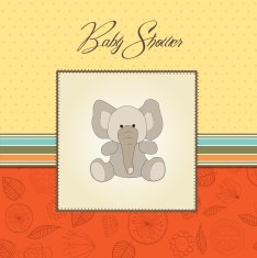 romantic baby announcement card N9