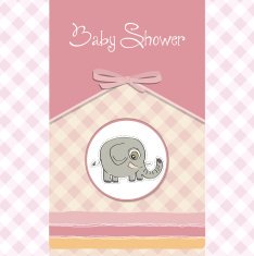 romantic baby announcement card N12
