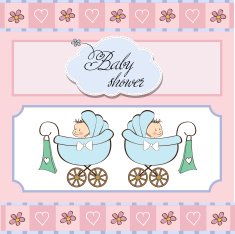Baby shower card N65