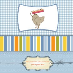 birthday card with little cat