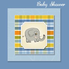 romantic baby announcement card N13
