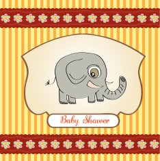 romantic baby announcement card N19