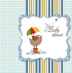 New baby announcement card N16