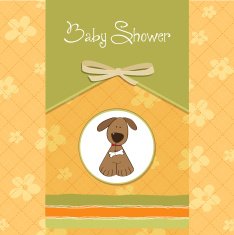 greeting card with small dog
