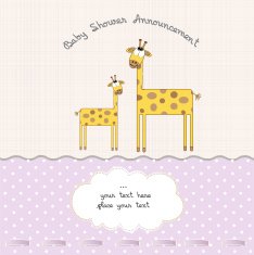 Baby girl shower card N35