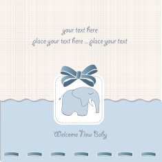 new baby boy announcement card N15
