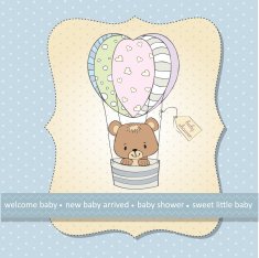 new baby boy announcement card N19