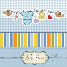 Baby boy shower card N53