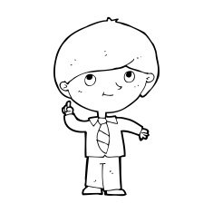 cartoon boy with idea N14