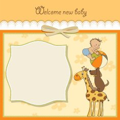 Baby shower card N69