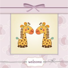 delicate baby boy shower card N2