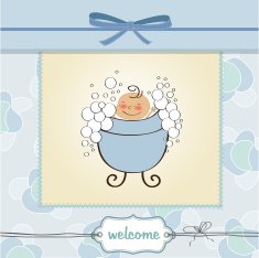 Baby boy shower card N58