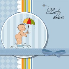 Baby boy shower card N59