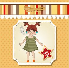 young girl listening to music on headphones and dancing N12