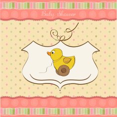 welcome card with duck toy N11