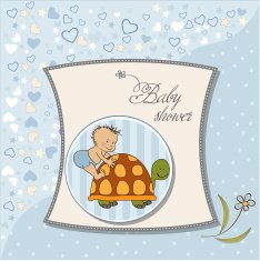 funny baby boy announcement card N14