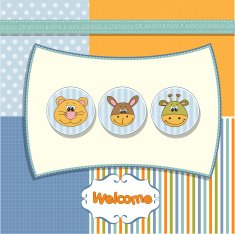 delicate baby boy shower card N4