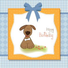 birthday card with dog N2