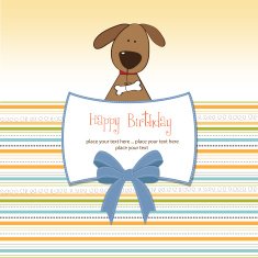birthday card with dog N5