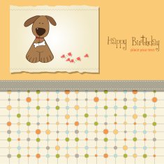 birthday card with dog N6