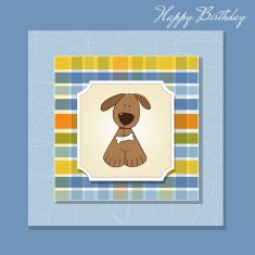 birthday card with dog N9