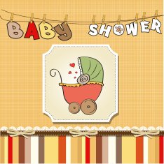 New baby announcement card N21