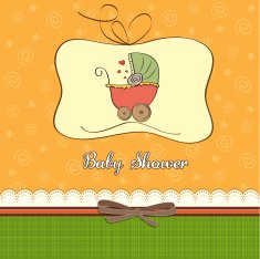 New baby announcement card N23