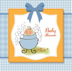 Baby boy shower card N69