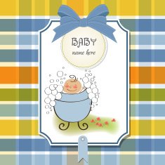 Baby boy shower card N72