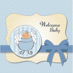 Baby boy shower card N75