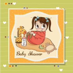 little baby girl play with her toys N14