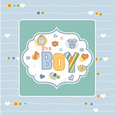 Baby boy shower card N76