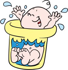 Baby Taking a Bath N2