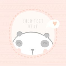 Cute greeting card with pretty pattern