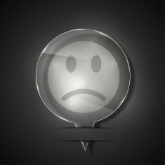 Vector glass smile icon on gray background Eps 10 N2