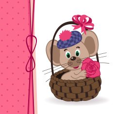 mouse in a basket