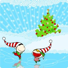 Ice skating elves
