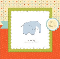 new baby boy announcement card N23