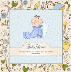 New baby announcement card N34