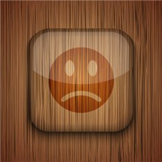 Vector wooden app icon Eps10