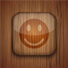 Vector wooden app icon Eps10 N2