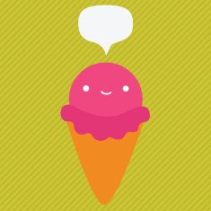 cute cartoon ice cream character