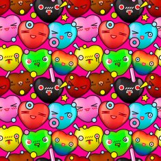Colorful cute cartoon seamless pattern