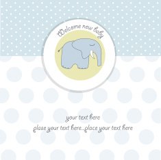 new baby boy announcement card N28