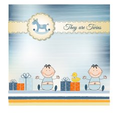 Twins announcement card N2