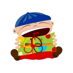 Kid holding gift